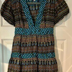 Anthropologie Brand Silk Print Dress - Women's Size 8